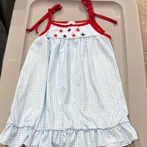 Red and Blue Gingham Kids Dress